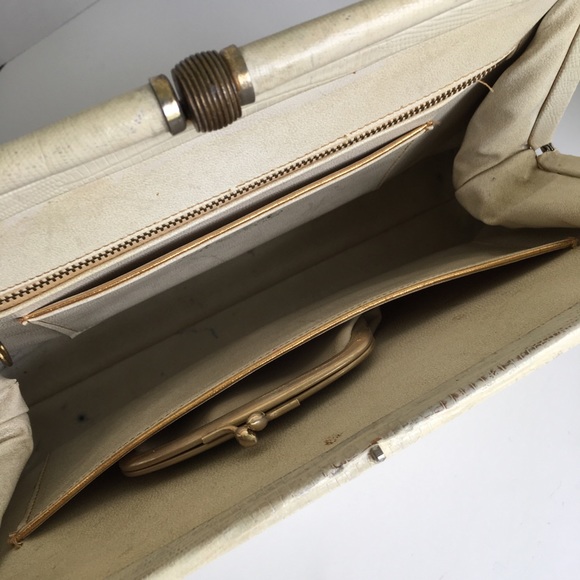 Vintage Creme Lizard Bag - Picture 3 of 11